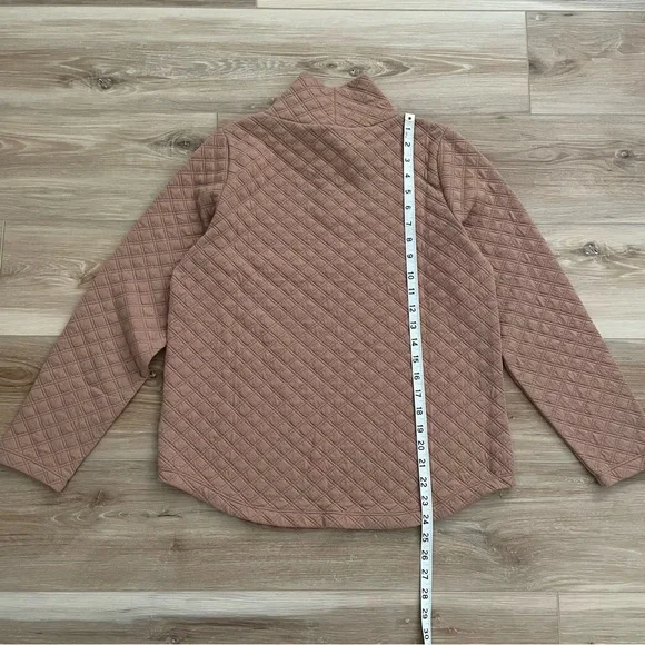 J. Crew Quilted Mockneck Pullover BL249 sz L - Picture 5 of 6